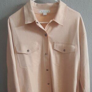 HYFVE women's shacket size small light peach colored